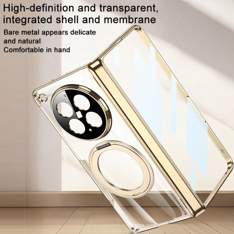 For OPPO Find N6 5G GKK Integrated Magnetic Folding Hinge Phantom Phone Case with Rotating Holder