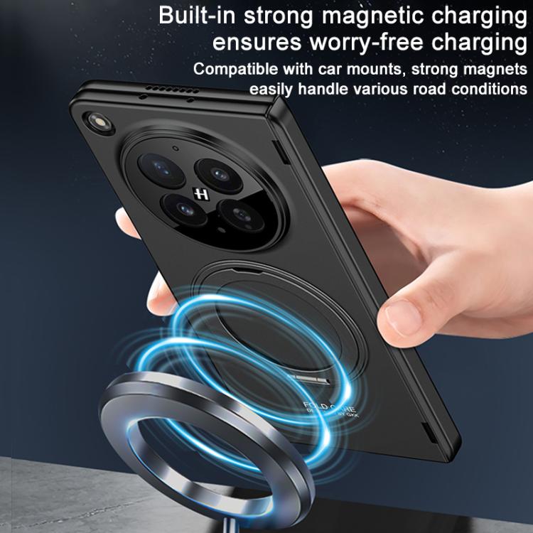 For OPPO Find N6 5G GKK Integrated Magnetic Folding Hinge Full Coverage Phone Case with Rotating Holder