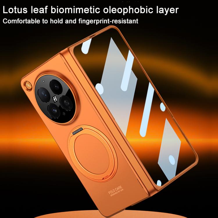 For OPPO Find N6 5G GKK Integrated Magnetic Folding Hinge Full Coverage Phone Case with Rotating Holder