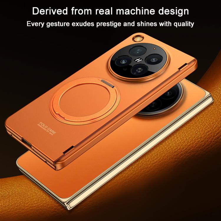 For OPPO Find N6 5G GKK Integrated Magnetic Folding Hinge Full Coverage Phone Case with Rotating Holder