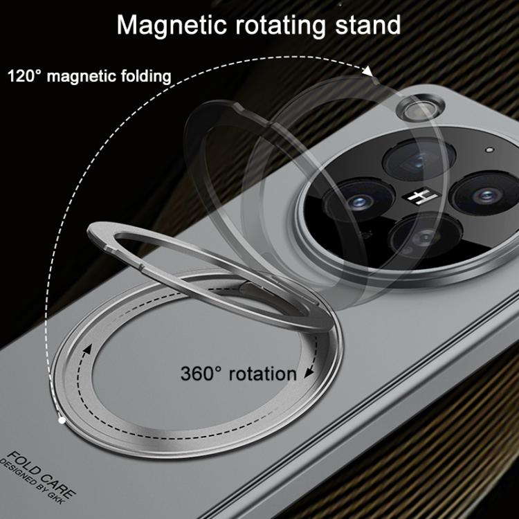 For OPPO Find N6 5G GKK Integrated Magnetic Folding Hinge Full Coverage Phone Case with Rotating Holder