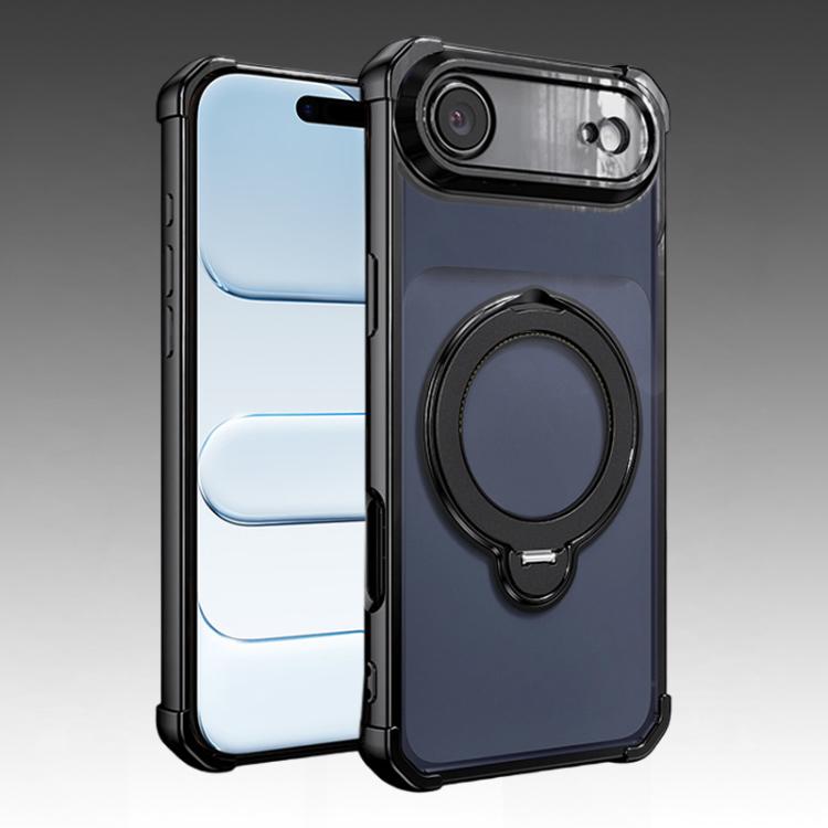 For iPhone Air Four-Corner Airbags Shockproof Rotation Holder Magnetic Phone Case
