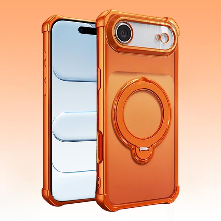 For iPhone Air Four-Corner Airbags Shockproof Rotation Holder Magnetic Phone Case