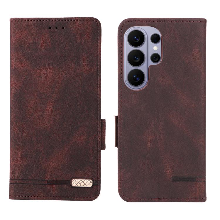 For Galaxy S26 Ultra 5G Magnetic Clasp Leather Phone Case