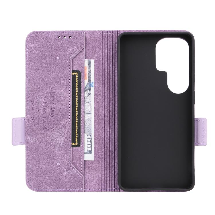 For Galaxy S26 Ultra 5G Magnetic Clasp Leather Phone Case