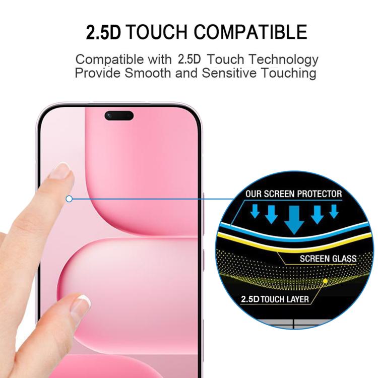 For Honor X80i 5G High Aluminum Full Screen Silk Printing Tempered Glass Film, Support Fingerprint Unlocking