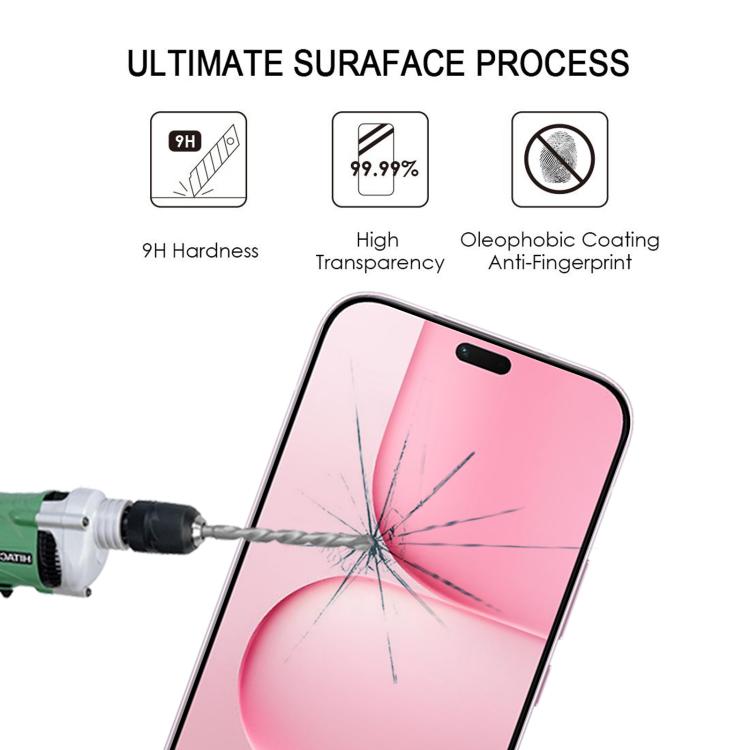 For Honor X80i 5G High Aluminum Full Screen Silk Printing Tempered Glass Film, Support Fingerprint Unlocking