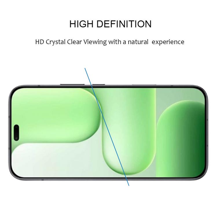 For Honor 600e High Aluminum Full Screen Silk Printing Tempered Glass Film, Support Fingerprint Unlocking