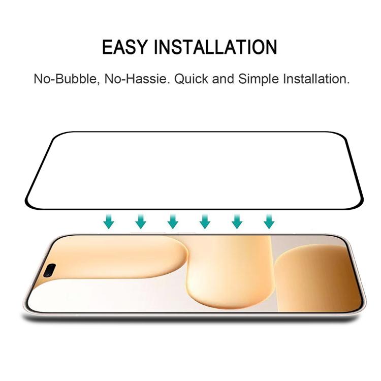 For Honor Play11 Plus 5G High Aluminum Full Screen Silk Printing Tempered Glass Film, Support Fingerprint Unlocking