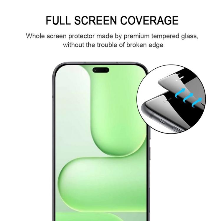 For Honor 600e 25pcs High Aluminum Full Screen Silk Printing Tempered Glass Film, Support Fingerprint Unlocking
