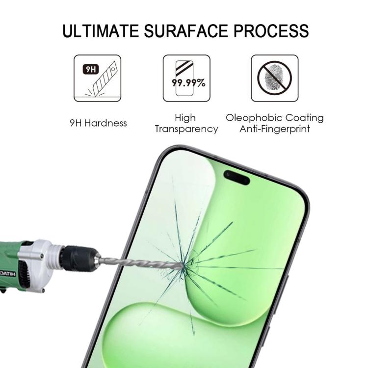 For Honor 600e 25pcs High Aluminum Full Screen Silk Printing Tempered Glass Film, Support Fingerprint Unlocking
