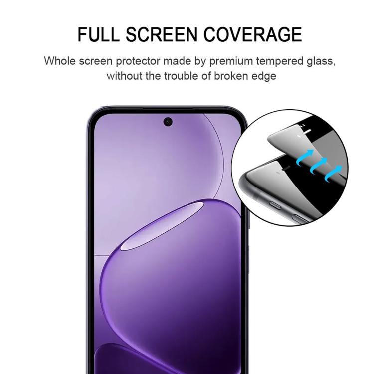 For OPPO K14 5G High Aluminum Full Screen Silk Printing Tempered Glass Film