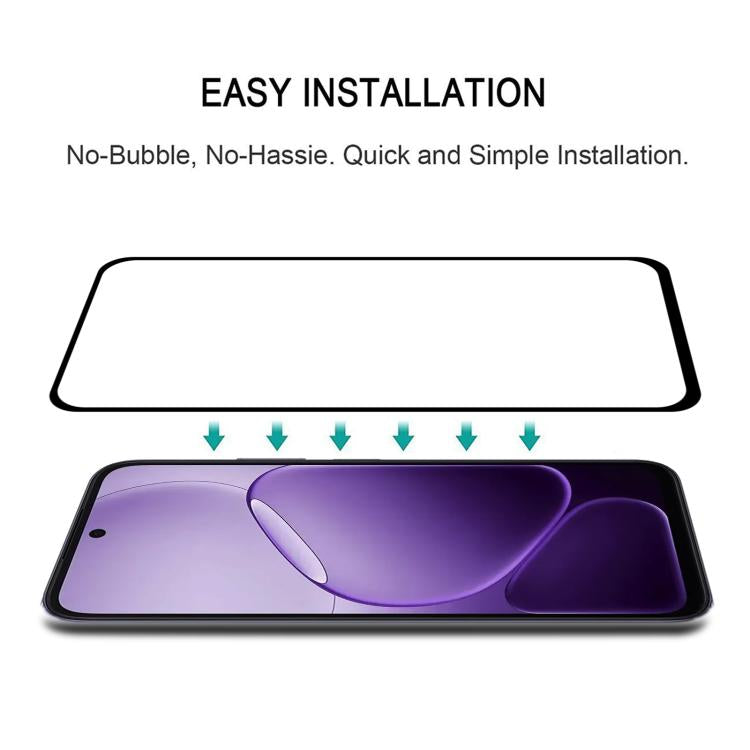 For OPPO K14 5G High Aluminum Full Screen Silk Printing Tempered Glass Film