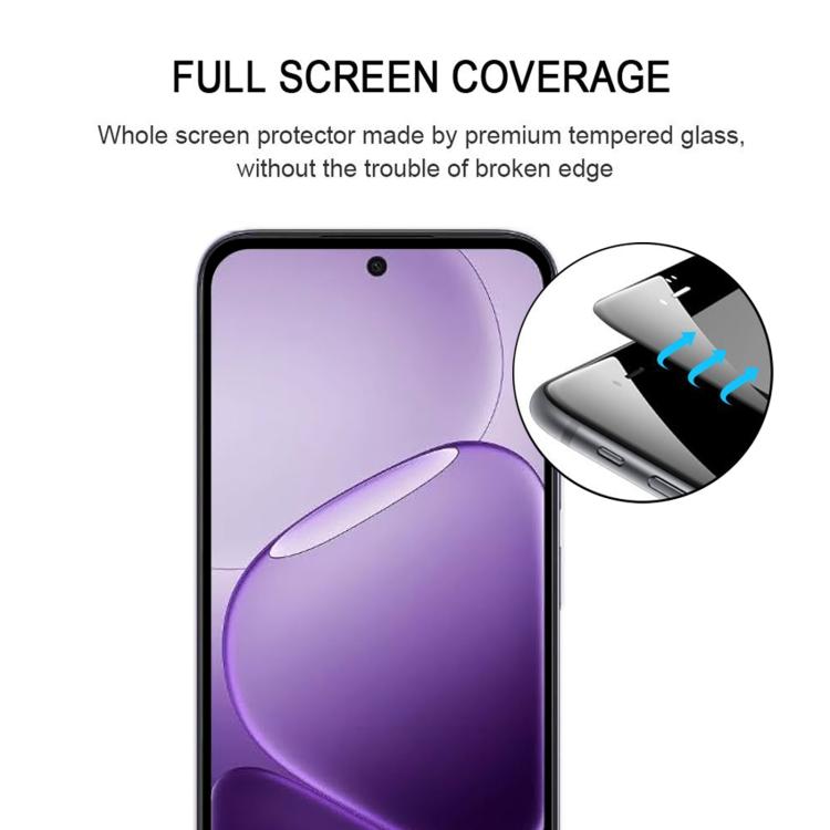 For OPPO K14x 5G High Aluminum Full Screen Silk Printing Tempered Glass Film