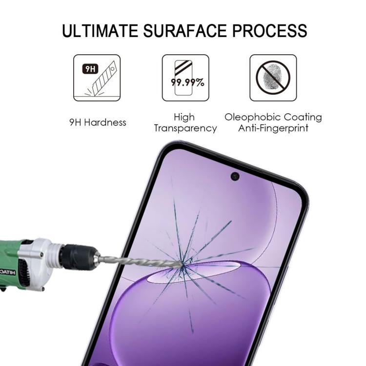 For OPPO K14x 5G 25pcs High Aluminum Full Screen Silk Printing Tempered Glass Film
