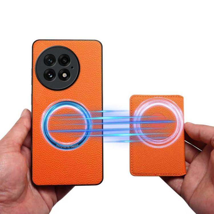 For OnePlus 13 Denior  Litchi Texture Magnetic Phone Case