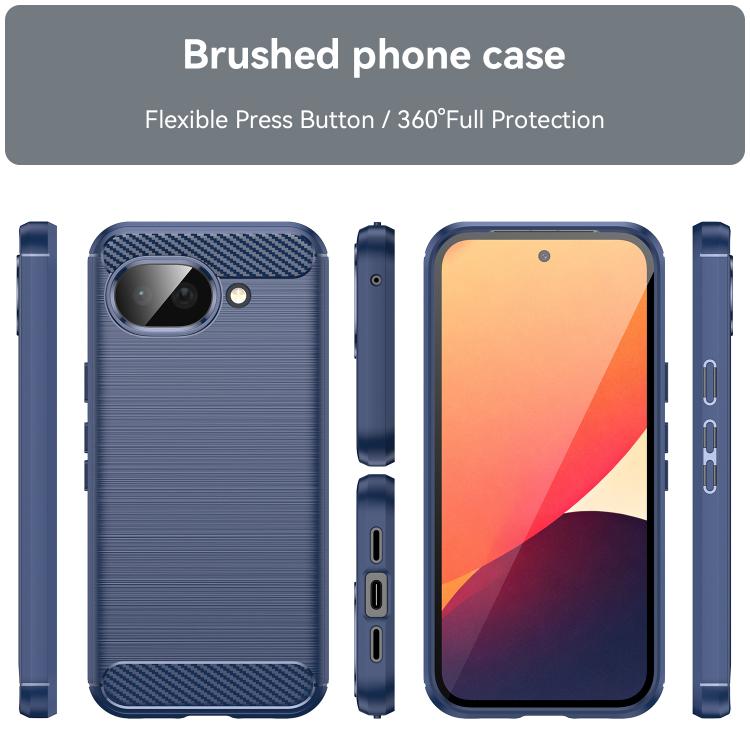 For Google Pixel 10a WANLONFENG Brushed Texture Shockproof TPU Phone Case with Screen Film