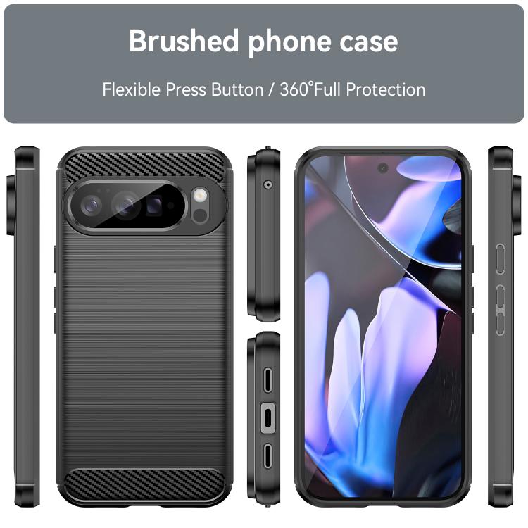 For Google Pixel 10 Pro XL WANLONFENG Brushed Texture Shockproof TPU Phone Case with Screen Film