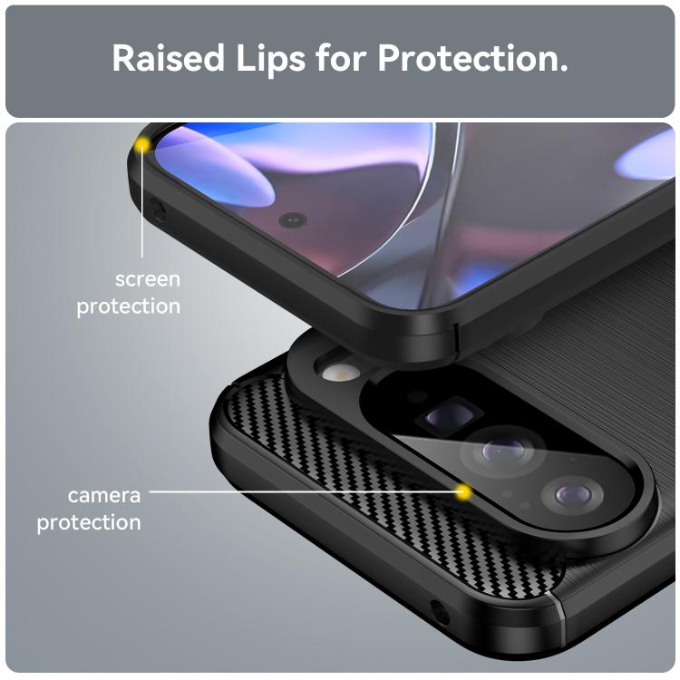 For Google Pixel 10 Pro XL WANLONFENG Brushed Texture Shockproof TPU Phone Case with Screen Film