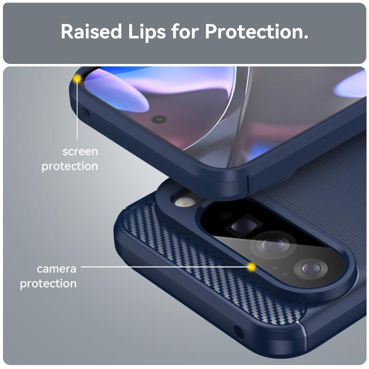 For Google Pixel 10 Pro XL WANLONFENG Brushed Texture Shockproof TPU Phone Case with Screen Film
