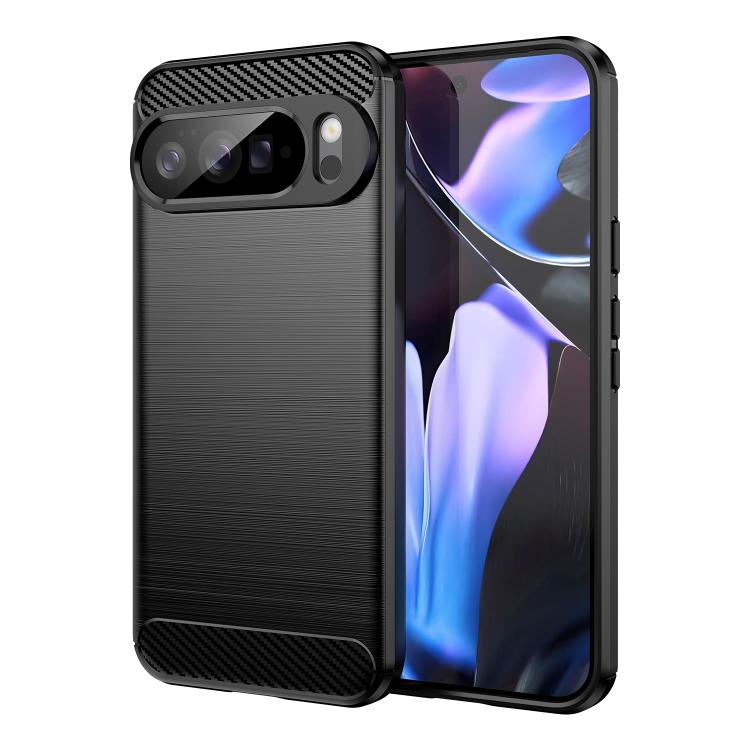 For Google Pixel 9 Pro XL WANLONFENG Brushed Texture Shockproof TPU Phone Case with Screen Film