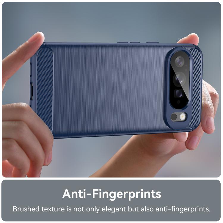 For Google Pixel 9 Pro XL WANLONFENG Brushed Texture Shockproof TPU Phone Case with Screen Film