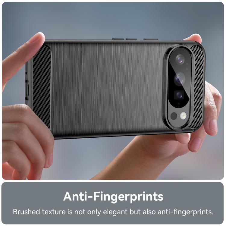 For Google Pixel 9 Pro WANLONFENG Brushed Texture Shockproof TPU Phone Case with Screen Film