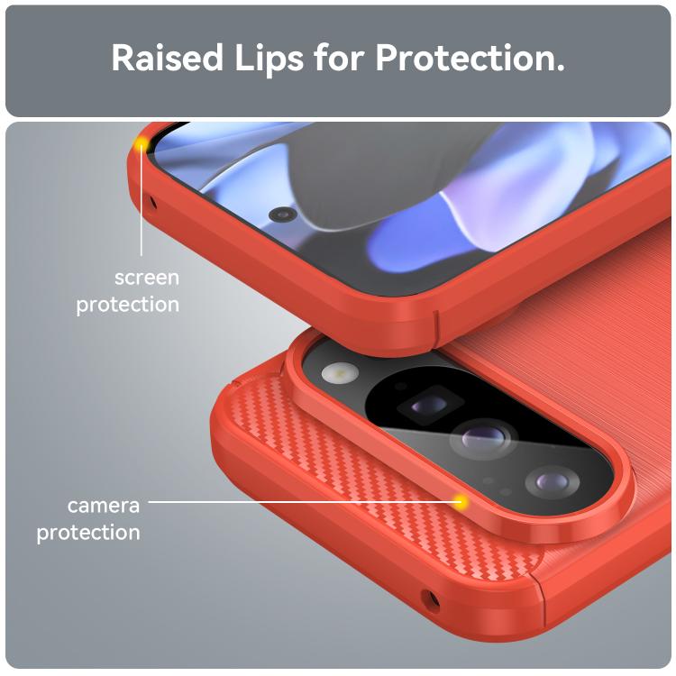 For Google Pixel 9 Pro WANLONFENG Brushed Texture Shockproof TPU Phone Case with Screen Film