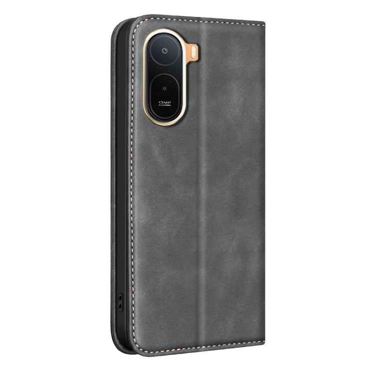 For Xiaomi Poco C85x 5G BINFEN COLOR Calfskin Texture Magnetic RFID Vegan Leather Phone Case