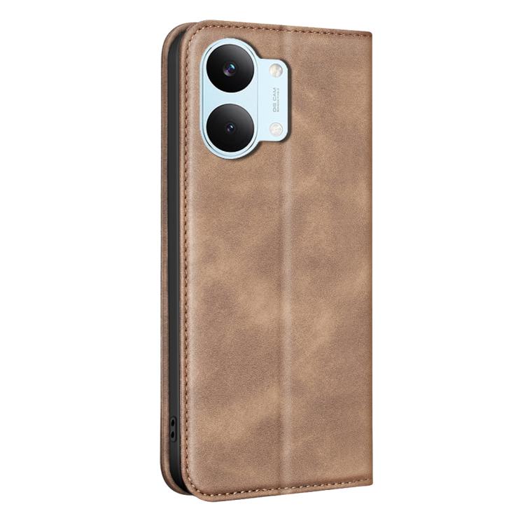 For Xiaomi Poco X8 Pro Max 5G BINFEN COLOR Calfskin Texture Magnetic RFID Vegan Leather Phone Case