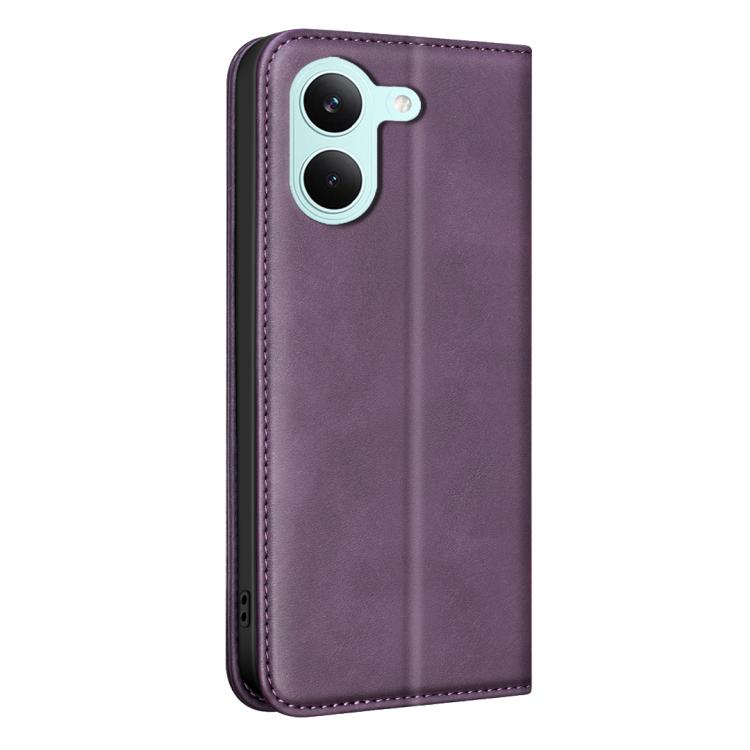 For Xiaomi Poco X8 Pro 5G BINFEN COLOR Calfskin Texture Magnetic RFID Vegan Leather Phone Case