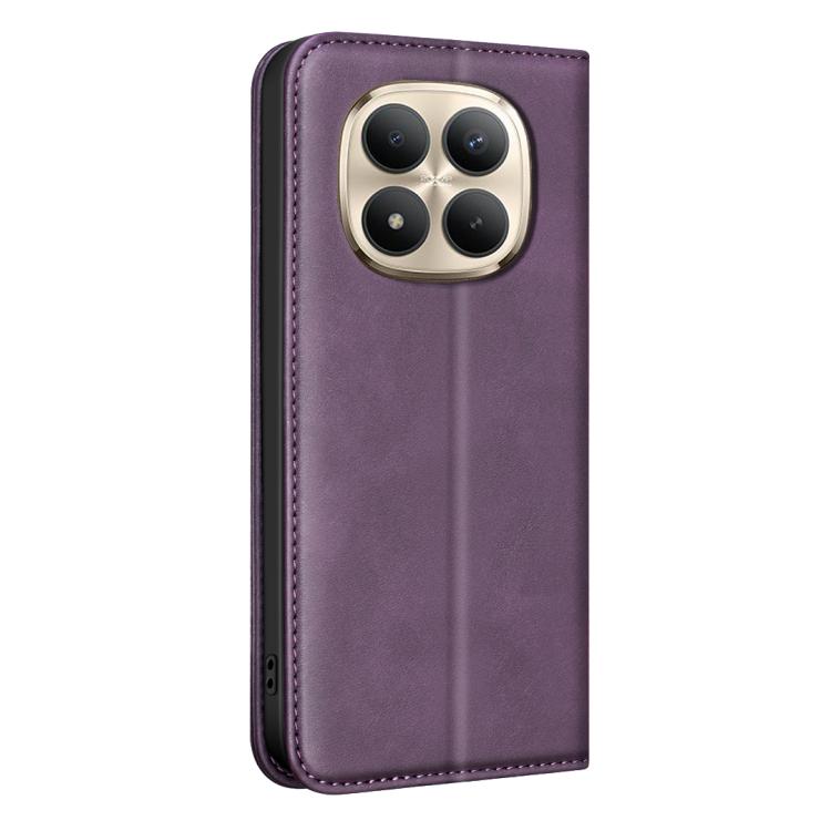 For Xiaomi Poco M8 Pro 5G BINFEN COLOR Calfskin Texture Magnetic RFID Vegan Leather Phone Case