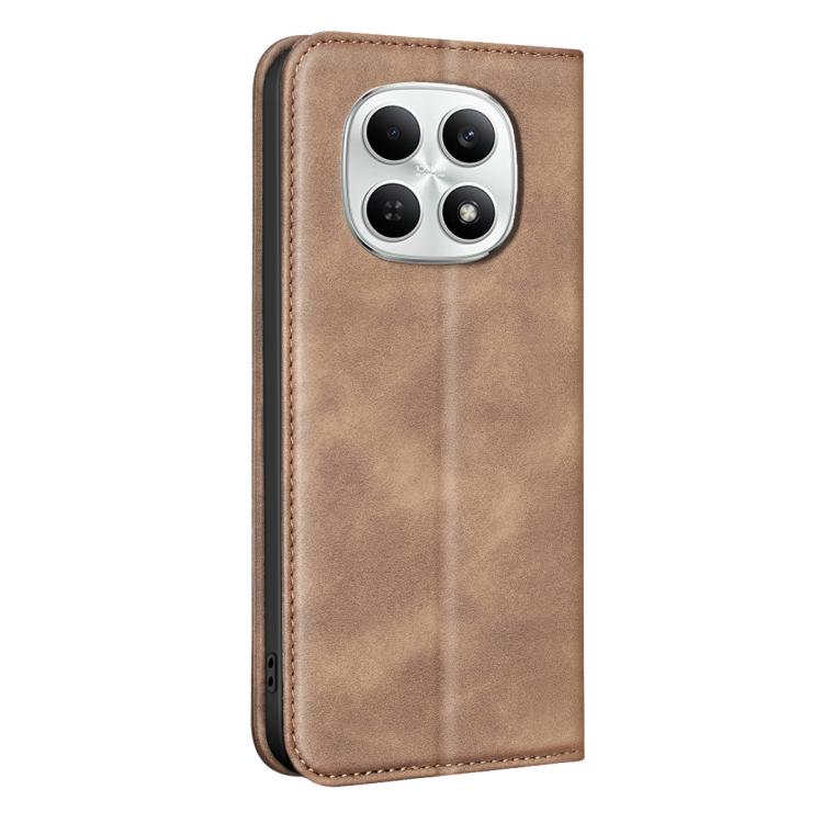 For Xiaomi Poco M8 5G BINFEN COLOR Calfskin Texture Magnetic RFID Vegan Leather Phone Case