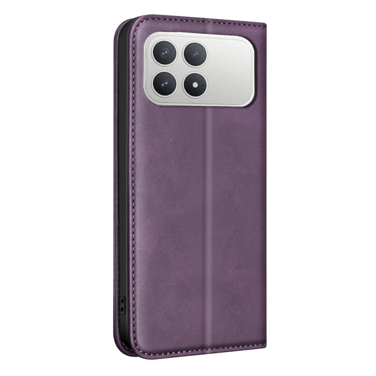 For Xiaomi Poco F8 Pro 5G BINFEN COLOR Calfskin Texture Magnetic RFID Vegan Leather Phone Case