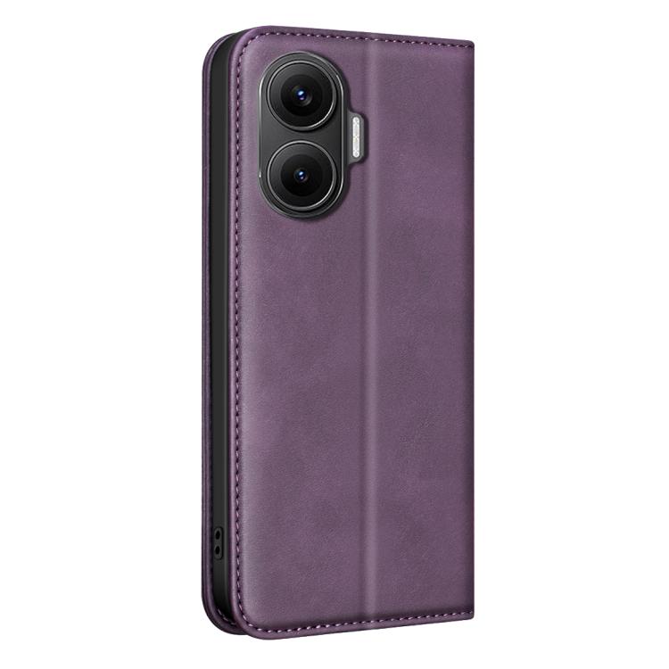 For Xiaomi Poco F7 5G Global BINFEN COLOR Calfskin Texture Magnetic RFID Vegan Leather Phone Case