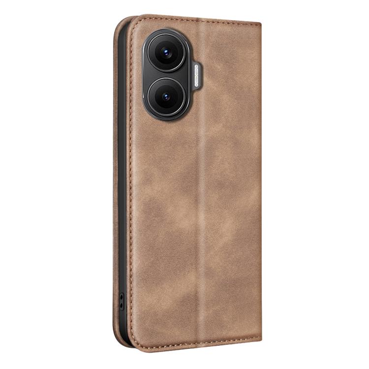 For Xiaomi Poco F7 5G Global BINFEN COLOR Calfskin Texture Magnetic RFID Vegan Leather Phone Case