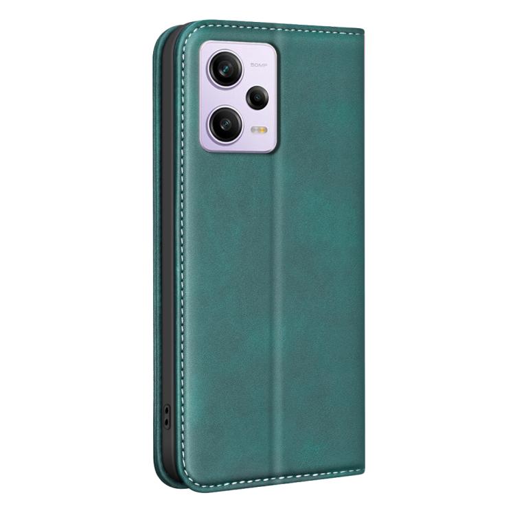 For Xiaomi Poco X5 Pro BINFEN COLOR Calfskin Texture Magnetic RFID Vegan Leather Phone Case