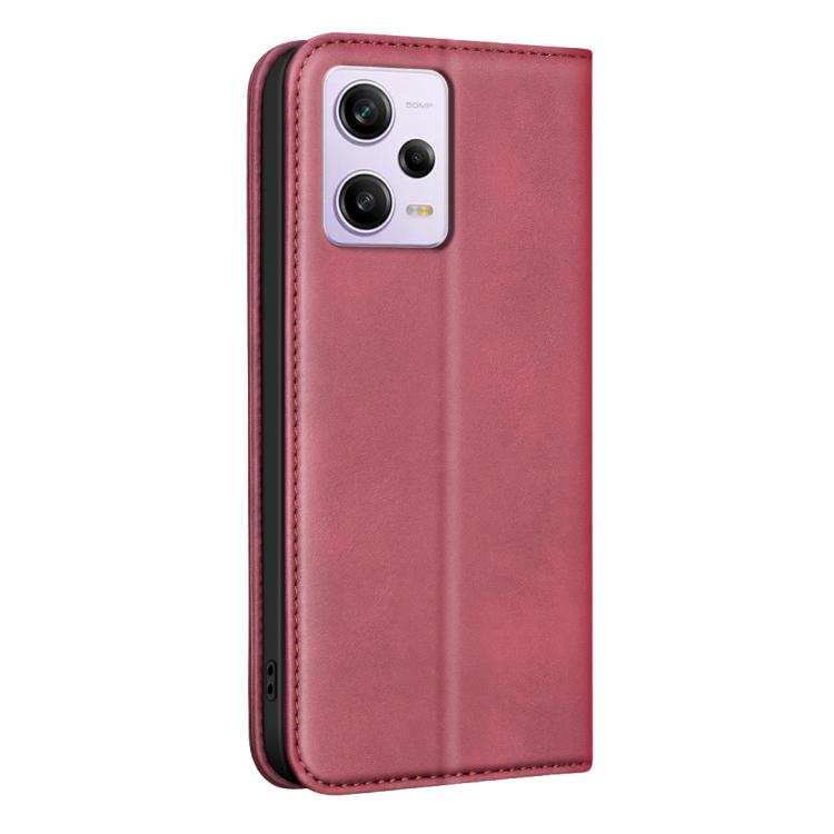 For Xiaomi Poco X5 Pro BINFEN COLOR Calfskin Texture Magnetic RFID Vegan Leather Phone Case