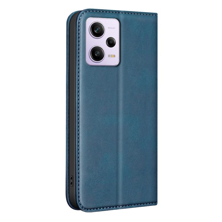 For Xiaomi Poco X5 Pro BINFEN COLOR Calfskin Texture Magnetic RFID Vegan Leather Phone Case
