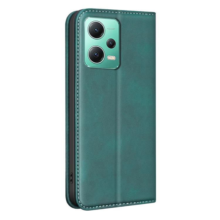 For Xiaomi Poco X5 BINFEN COLOR Calfskin Texture Magnetic RFID Vegan Leather Phone Case