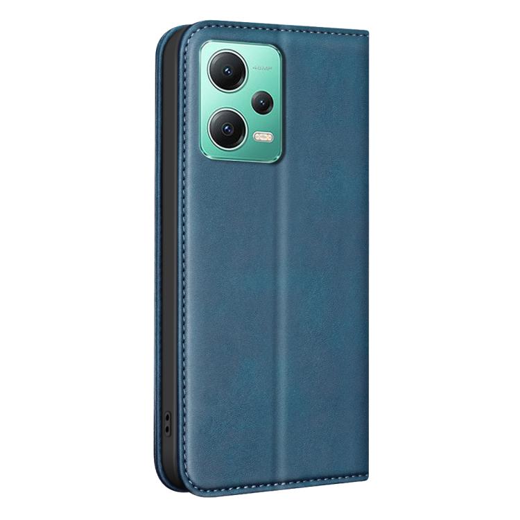 For Xiaomi Poco X5 BINFEN COLOR Calfskin Texture Magnetic RFID Vegan Leather Phone Case
