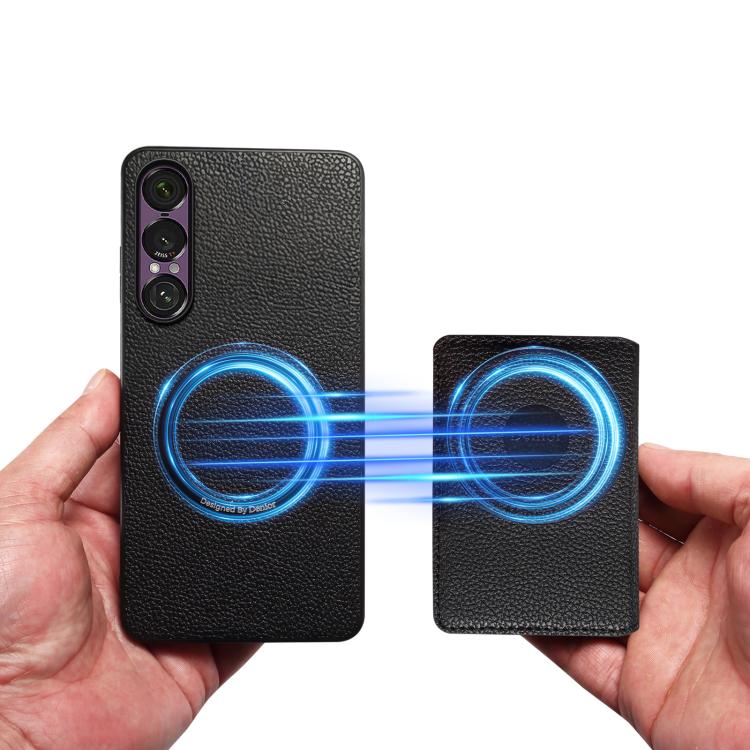For Sony Xperia 1 VII Denior  Litchi Texture Magnetic Phone Case