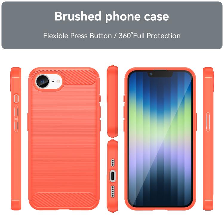 For iPhone 17e / 16e WANLONFENG Brushed Texture Shockproof TPU Phone Case with Screen Film