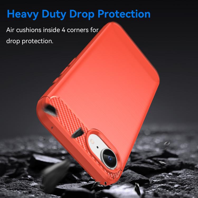 For iPhone 17e / 16e WANLONFENG Brushed Texture Shockproof TPU Phone Case with Screen Film