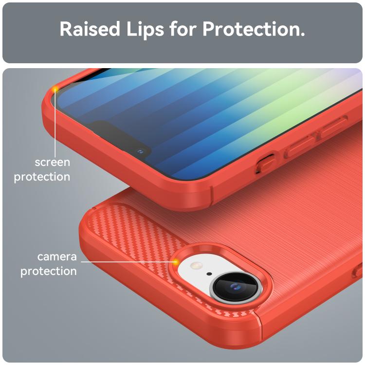 For iPhone 17e / 16e WANLONFENG Brushed Texture Shockproof TPU Phone Case with Screen Film