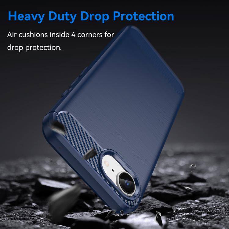 For iPhone 17e / 16e WANLONFENG Brushed Texture Shockproof TPU Phone Case with Screen Film