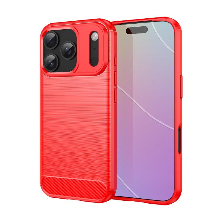 For iPhone 17 Pro Max WANLONFENG Brushed Texture Shockproof TPU Phone Case with Screen Film