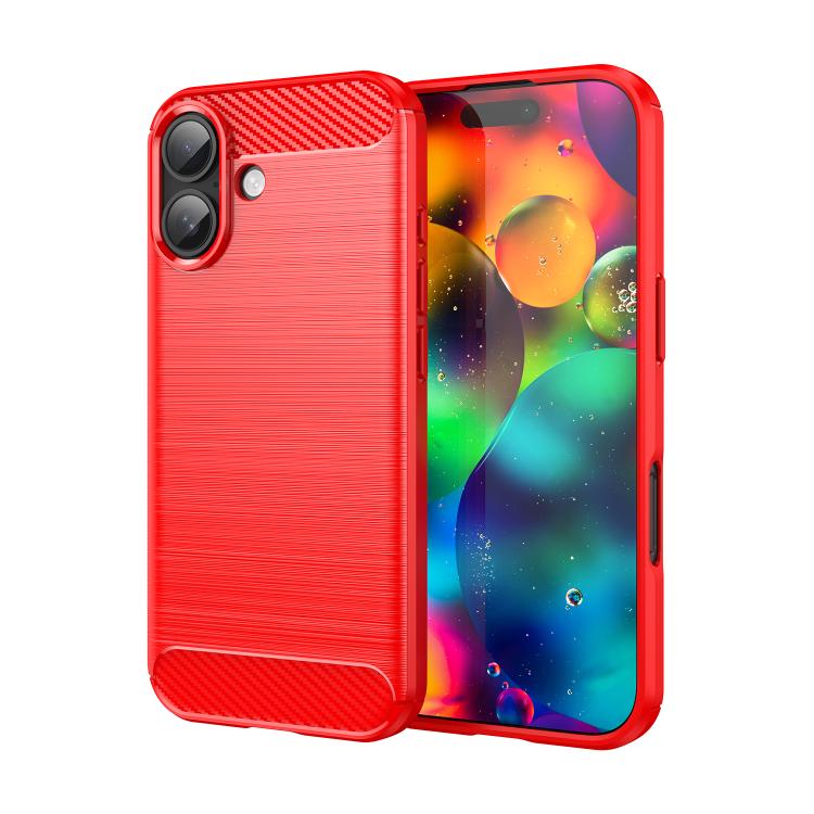 For iPhone 17 WANLONFENG Brushed Texture Shockproof TPU Phone Case with Screen Film