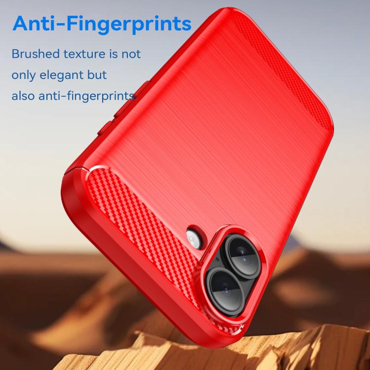 For iPhone 17 WANLONFENG Brushed Texture Shockproof TPU Phone Case with Screen Film