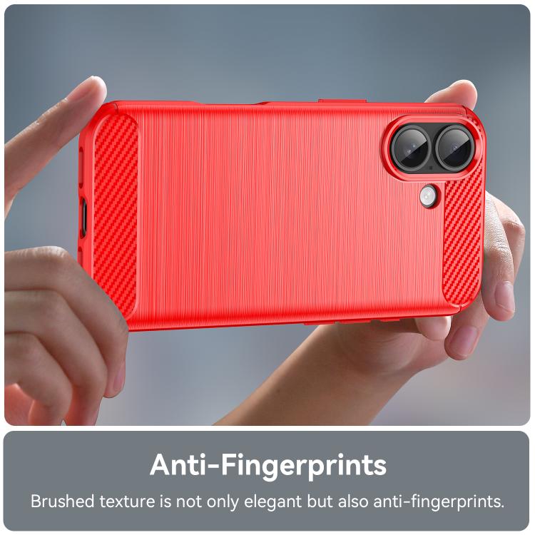 For iPhone 17 WANLONFENG Brushed Texture Shockproof TPU Phone Case with Screen Film